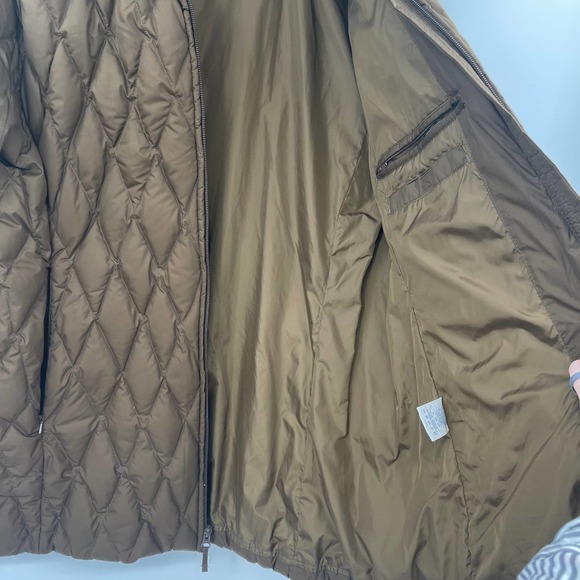 Lands’ End Goose Down Quilted Puffer Jacket Womens Sz 14/16 Brown Warm Winter - Picture 6 of 11
